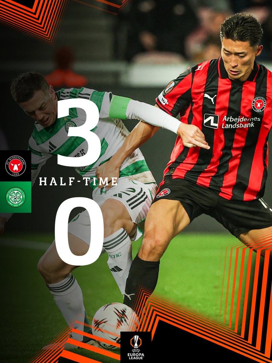CelticFC's tweet image. Half-time

#MidtjyllandCeltic | #UEL | #CelticFC🍀