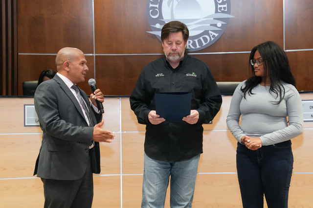 Attended the Sunrise Commission meeting to share District 5 updates and celebrate student leadership and sustainability!