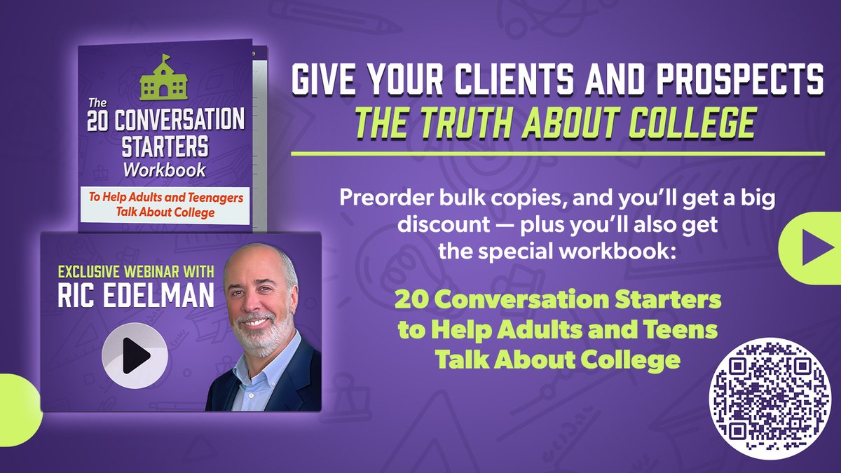 ricedelman's tweet photo. Financial Advisors!
This college guide is a great way for you to add value to your practice!
Pre-Order Now for All Your Clients and Prospects!

https://t.co/8E21cEGAQZ

#financialadvisor #collegeguide #wealthmanagement #financialplanning
#CollegeGuide #TheTruthAboutCollege #EssentialCollegeGuide