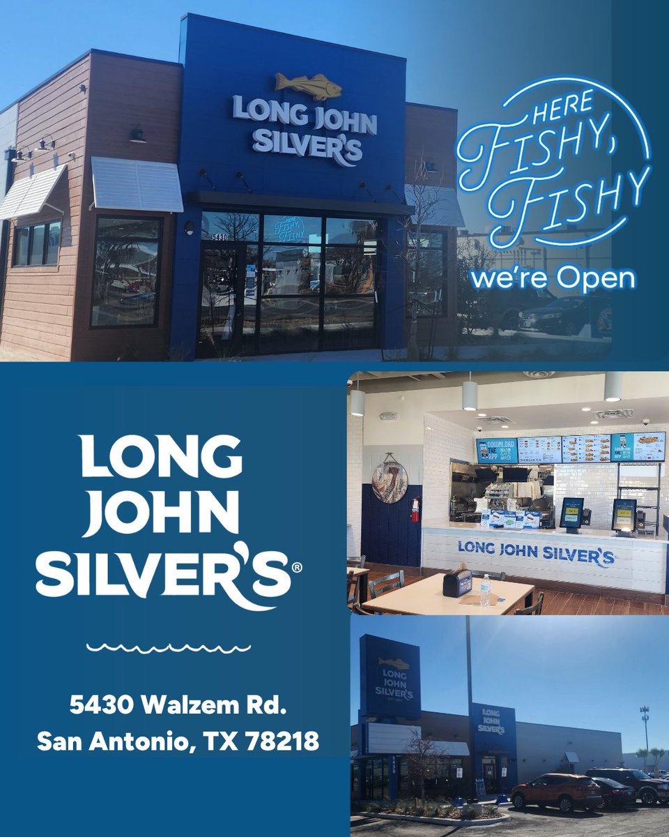 longjohnsilvers's tweet image. San Antonio, the wait is over! 🎉 We’ve reopened our doors at 5430 Walzem Road and can’t wait to serve you again.
Order online to save time and sail through pickup — your seafood favorites are just a few clicks away! 💙💛
#LongJohnSilvers #Opening #SanAntonio
