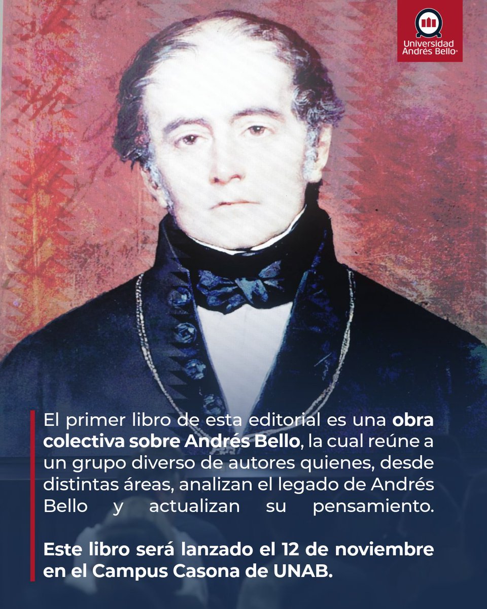 📚 UNAB presenta su nueva Editorial Biblioteca Americana con un libro en homenaje a Andrés Bello

La <a href="/uandresbello/">U. Andrés Bello</a> lanzó la Editorial Biblioteca Americana, iniciativa que busca fortalecer la difusión del conocimiento, la cultura y la investigación. Fundada en los años 90 y donada