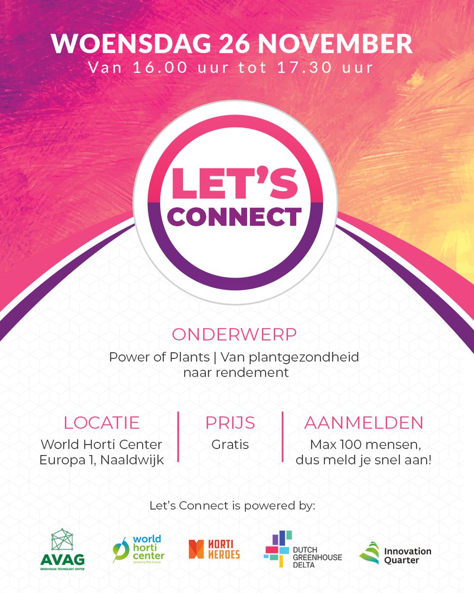 Tijdens deze editie onderzoeken we hoe krachtige, weerbare planten bijdragen aan rendement en toekomstbestendig ondernemerschap. Zien we jou op 26 november? Deelname is gratis, inschrijven doe je hier 👉 form.jotform.com/243452045177354