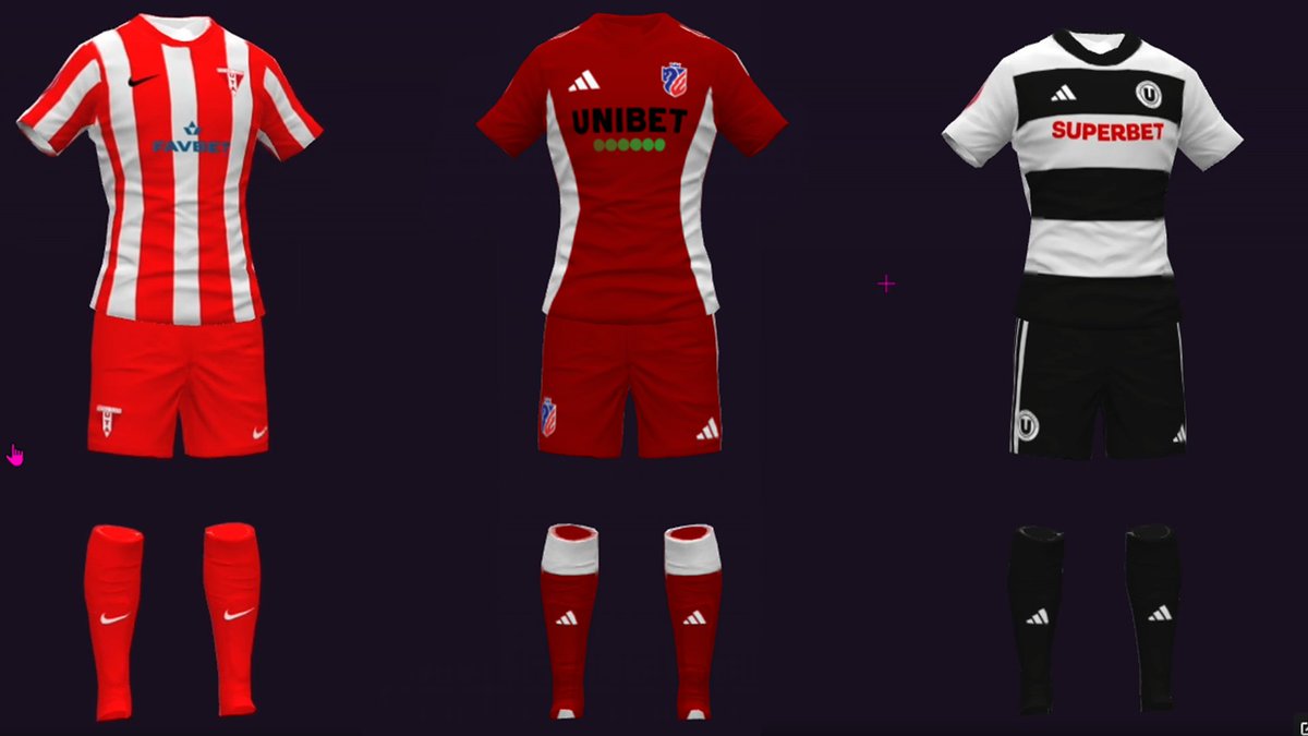 omulJAKE's tweet photo. Pentru jucatorii de FM26 am creat kit-urile 3D pentru sezonul 2025-2026 la toate echipele din Superliga Romaniei.  

Download link: https://t.co/o0zrJ5NiBw sau pe Discord pe canalul de FM: https://t.co/gawsxtWROC
#superliga #fcsb #rapid #fm #3dkits #dinamo #cfr #footballmanager https://t.co/w0cLNeAkMl