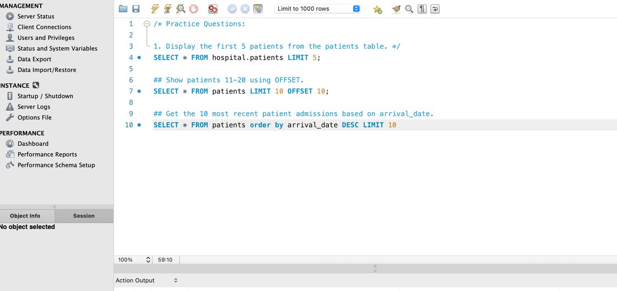 ForamAdeshara's tweet image. Day 4 - #SQLWithIDC
Today&apos;s Focus: LIMIT &amp;amp; OFFSET 
🔍 Learned how to fetch top results, skip rows, and paginate large datasets efficiently. Always pair with ORDER BY for predictable results!

@indiandataclub
@dpdzero