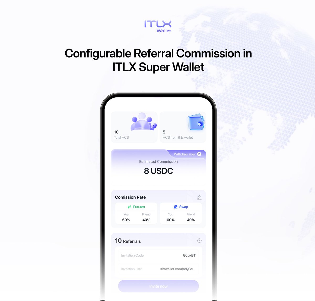 toped77's tweet photo. 💡 Commissions configurables dans le Super Wallet ITLX

Le système de parrainage du @itlx_defi Super Wallet permet à chaque utilisateur de choisir librement le pourcentage de commission qu’il souhaite partager avec ses filleuls.

#ITLX #ITLG #INTERLINK https://t.co/FuEuOkJ1hN