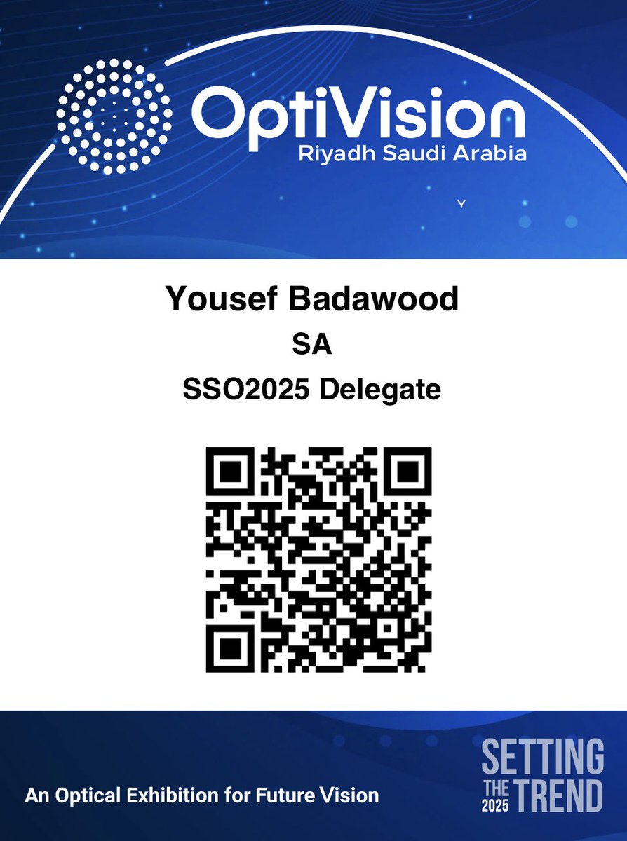ybadawood's tweet image. Grateful to attend the 1st day of the 10th Saudi Society of Optometry Conference (SSO 2025) in Riyadh.
An enriching experience with valuable discussions and scientific updates in optometry and vision science. 👁️
#SSO2025 #Optometry #VisionScience