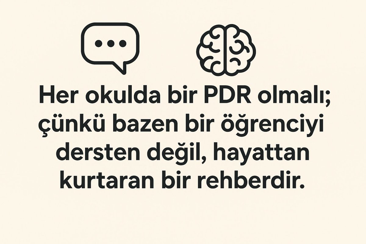 Her okulda bir PDR olmalı; çünkü bazen bir öğrenciyi dersten değil, hayattan kurtaran bir rehberdir. 💬🧠
#AGSdePDRihtiyacı