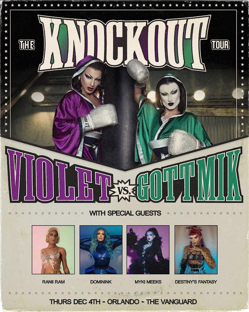 TKO!! 💥🥊 opening for Violet Chachki &amp; Gottmik on their Orlando stop of the iconic Knockout Tour! So excited!!