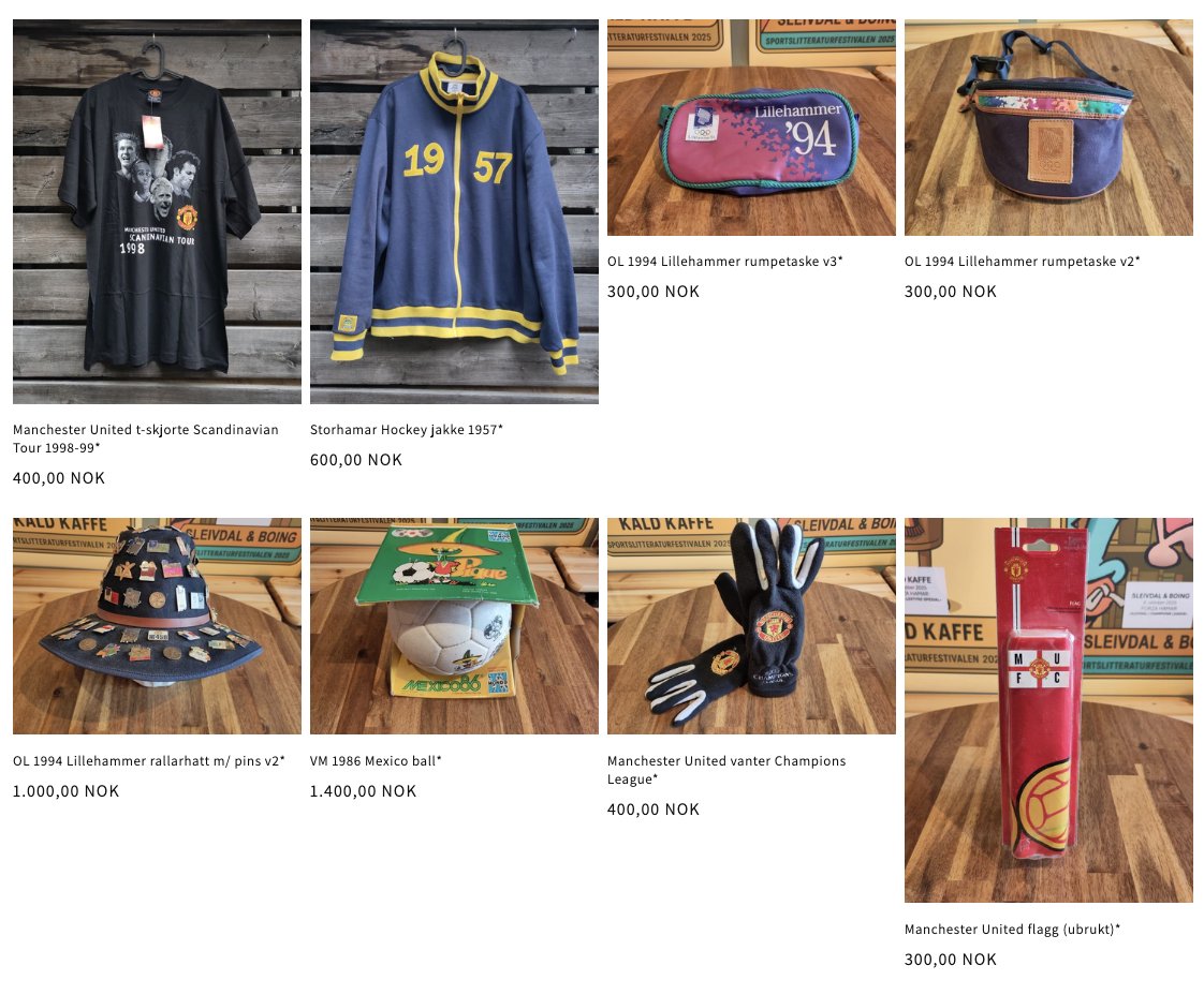 ForzaSecondHand's tweet image. 120 nyheter på forzasecondhand.no i dag. 70 nyheter fra Manchester United. Ellers fra bl.a. Euro 1996 og 2000, Storhamar Hockey, Liverpool, WBA, Comet, Vålerenga, Stabæk, Real Madrid, Barcelona, AC MIlan, Deportivo La Coruna og OL 2000 i Manchester.