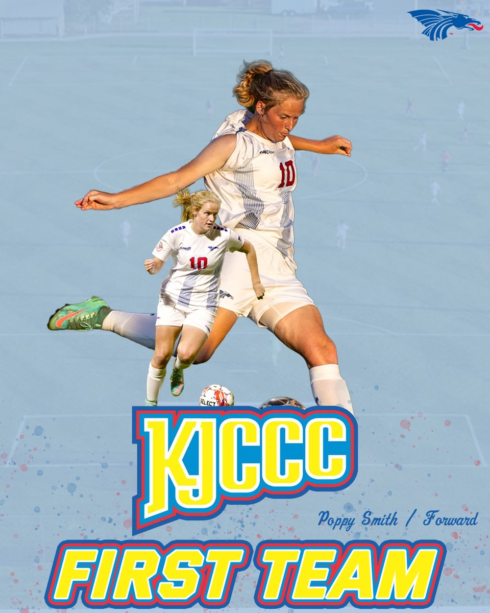 Forward Poppy Smith scored 10 goals and had five assists and tied the Blue Dragon team lead with three game-winning goals. Smith was tabbed a KJCCC first-team selection! #BreatheFire