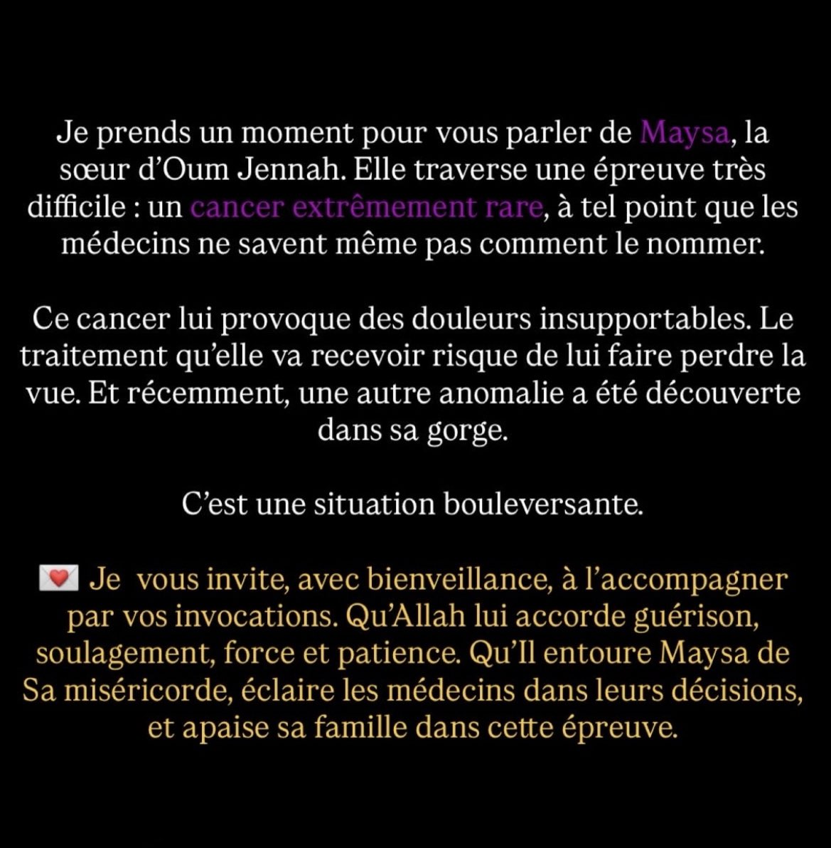 samet_800's tweet photo. Rt svp 

Qu’Allah guérisse la soeur, ne l’oubliez pas dans vos douaas https://t.co/Jk2L4Trhfu