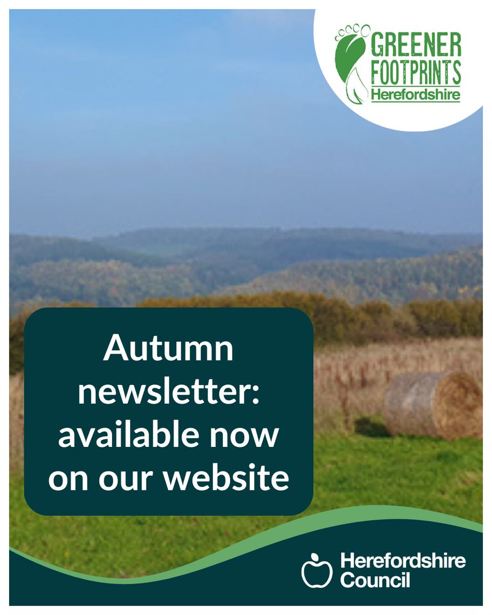 Latest Greener Footprints newsletter now available 
Celebrating and sharing environmentally-friendly initiatives in Herefordshire💚
orlo.uk/Etoe3