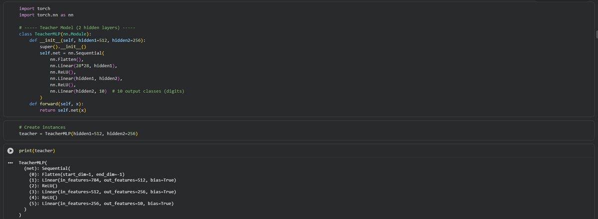Prathamesh_748's tweet image. LLM’s Grind 🔥
Explored Knowledge Distillation — the art of teaching a small model to think like a big one.
Tried it on a simple CNN, and it worked perfectly!
Now, onto applying it in LLMs 
#AI #LLM #KnowledgeDistillation #DeepLearning #LLMs