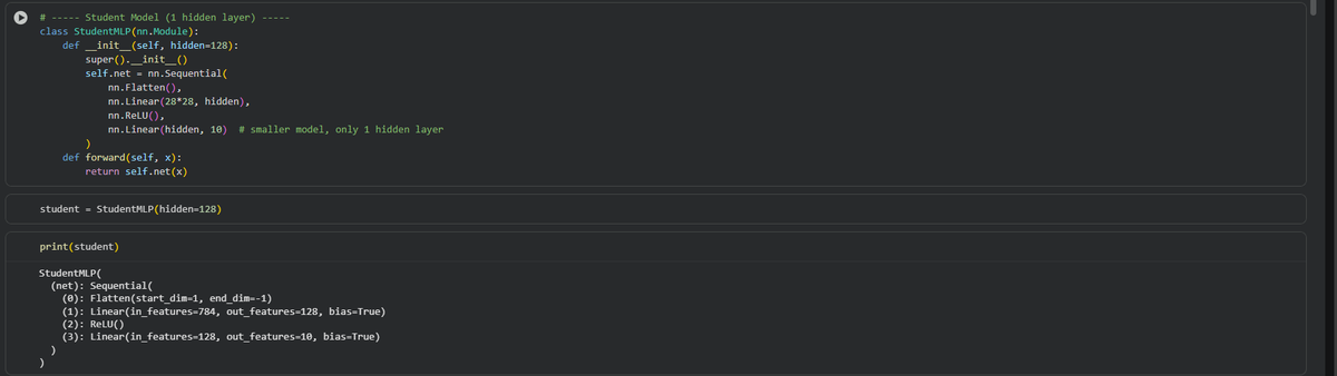 Prathamesh_748's tweet image. LLM’s Grind 🔥
Explored Knowledge Distillation — the art of teaching a small model to think like a big one.
Tried it on a simple CNN, and it worked perfectly!
Now, onto applying it in LLMs 
#AI #LLM #KnowledgeDistillation #DeepLearning #LLMs