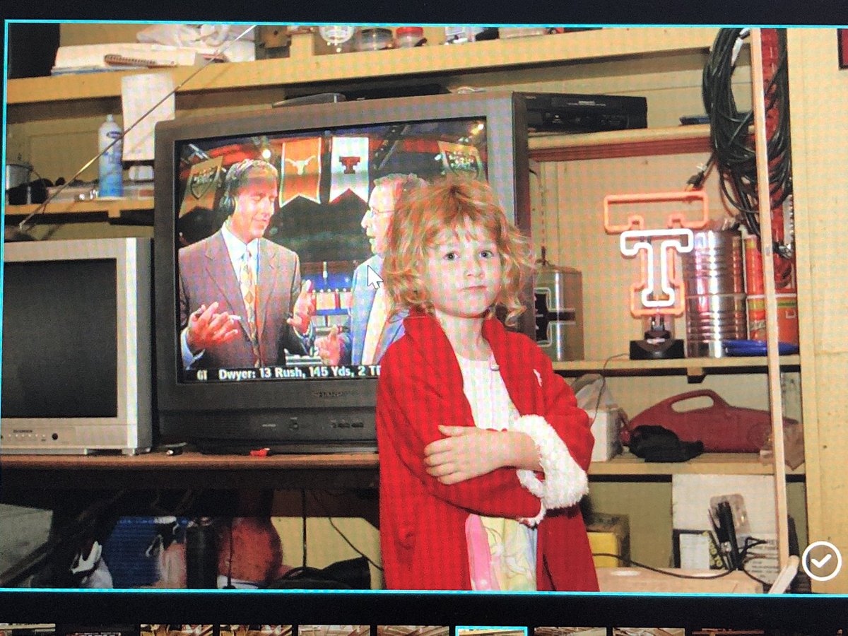 amyzientek's tweet photo. @JoshPateCFB First pic is my daughter on that fateful night in 2008, upset that the cheering of our friends had scared her. Second pic is the same daughter in 2025, now a senior at Texas Tech. https://t.co/vb39AqoMsX