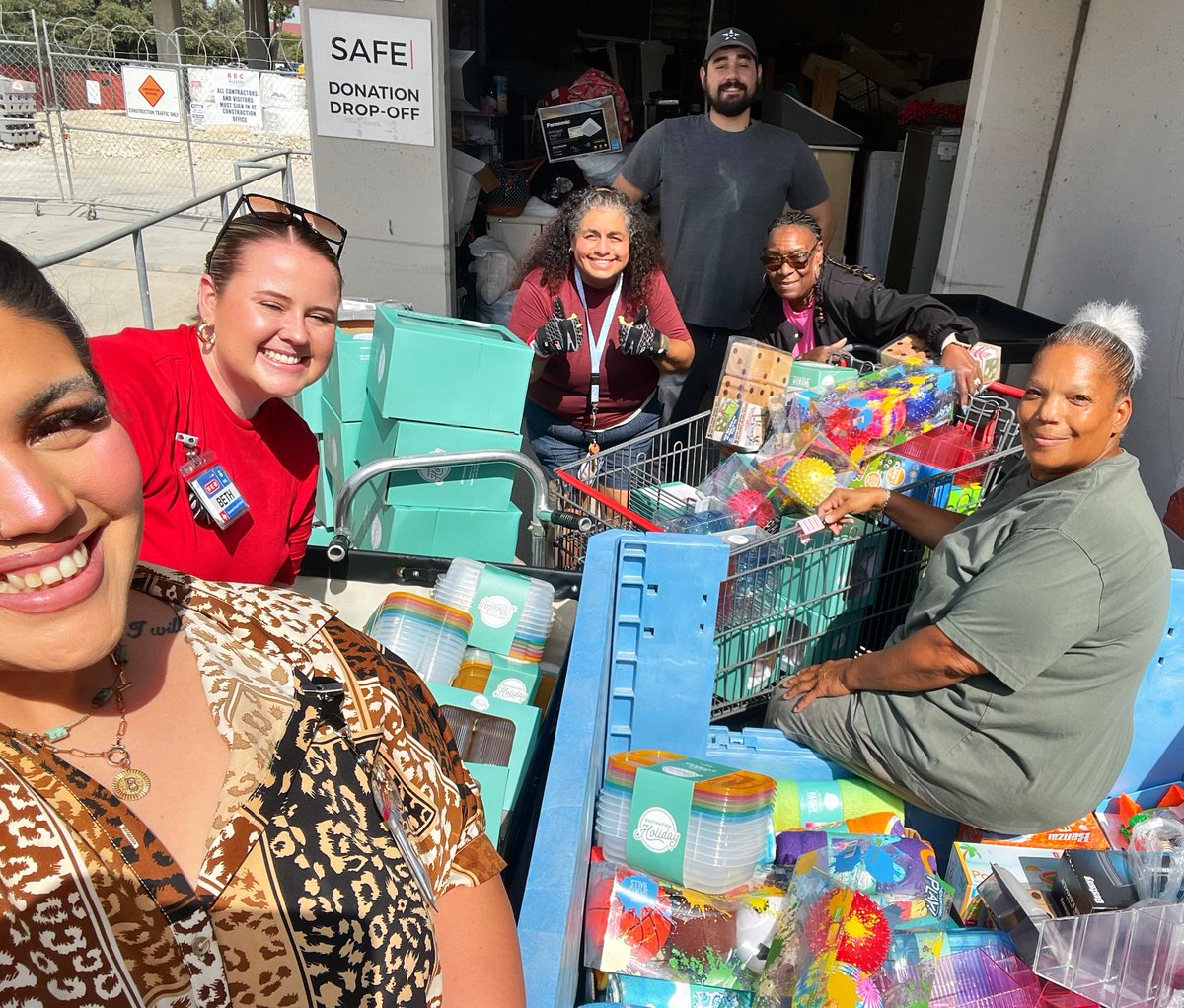 SAFEatx's tweet photo. 🫶 THANK YOU, @HEB! Texas' favorite grocery store generously donated much-needed items to the SAFE warehouse last month. All of this will go to good use for survivors needing a fresh start. https://t.co/qxCp1syvkB