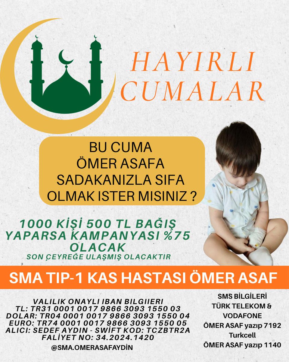 Bu cuma sadakalarınızla%75 olabilir kampanyam. 
ellerimi tutun. Sesime ses olun... 
#AJAvGS ajax New York Victor Osimhen #YolumuzuAydınlatanYıldızlar #Perşembe Akın Gürlek  #BütçedeGündemKademe Zohran Mamdani Özgür Özel #mehmetmaçari Bülent Ecevit #EşrefRüya #VoiceForGazaAndSudan