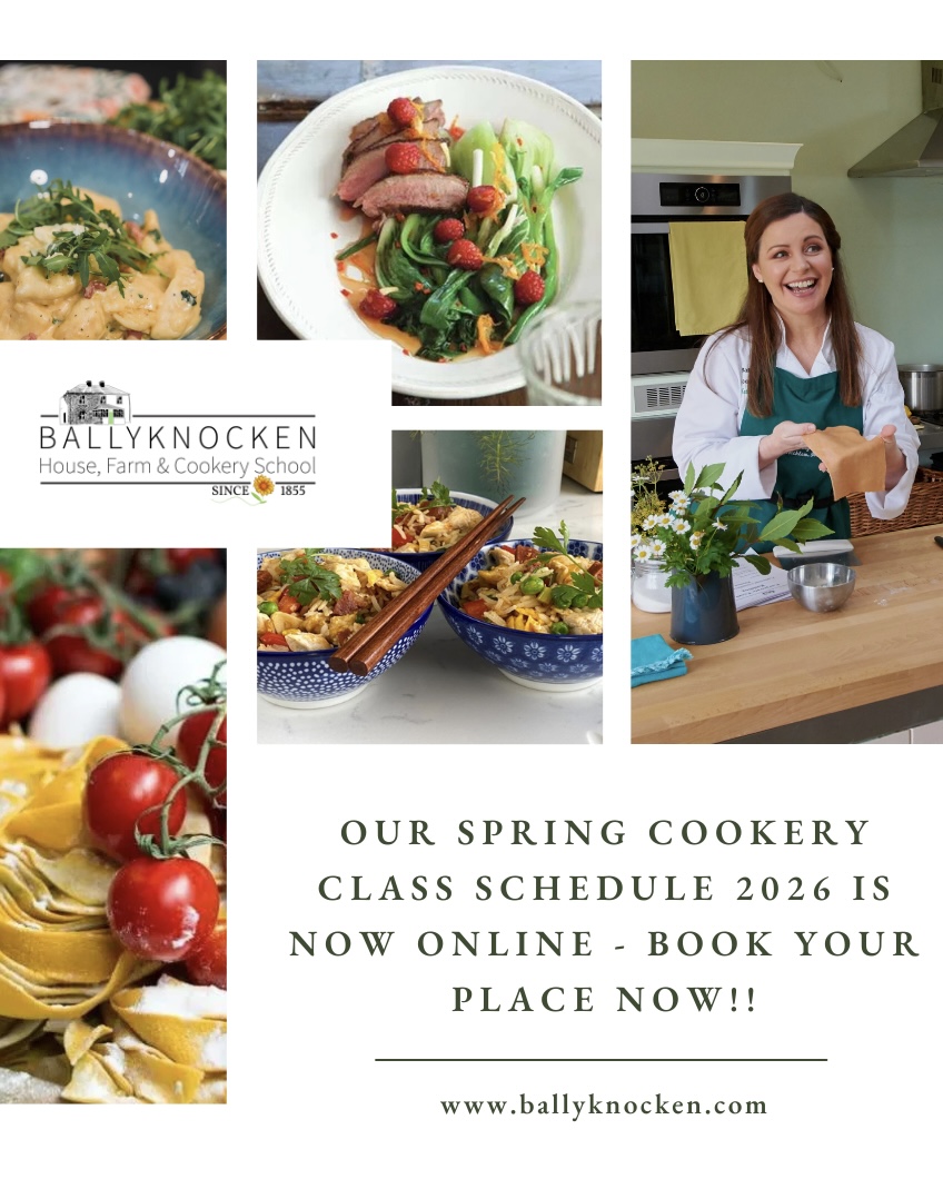 Cfulvio's tweet image. Big news! Our Ballyknocken Cookery Class Calendar for Spring 2026 is now LIVE!

Join us in beautiful Wicklow for hands-on classes full of flavour, fun &amp;amp; learning.

Check it out &amp;amp; book your spot 👉 ballyknocken.ie/cookery-classe…

#Ballyknocken #CookerySchool