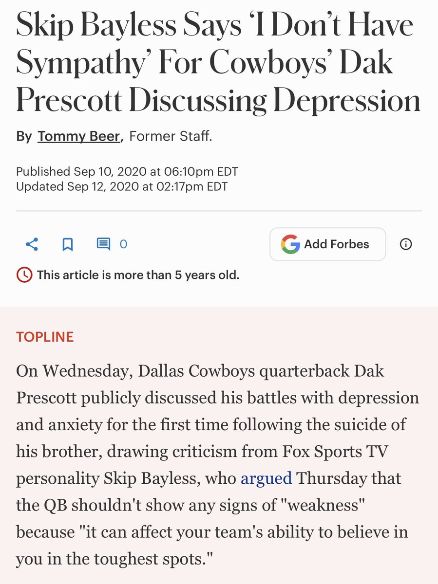 NinosThoughts's tweet photo. @RealSkipBayless thought you had no sympathy for discussing depression, Skip? https://t.co/kfp3slmvlB