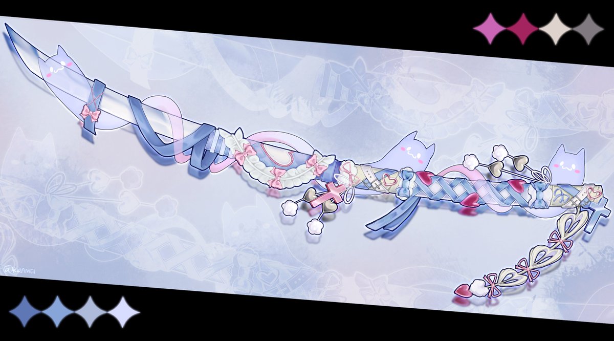 Kitty Spirit Back Katana Concept #robloxart #RobloxDev