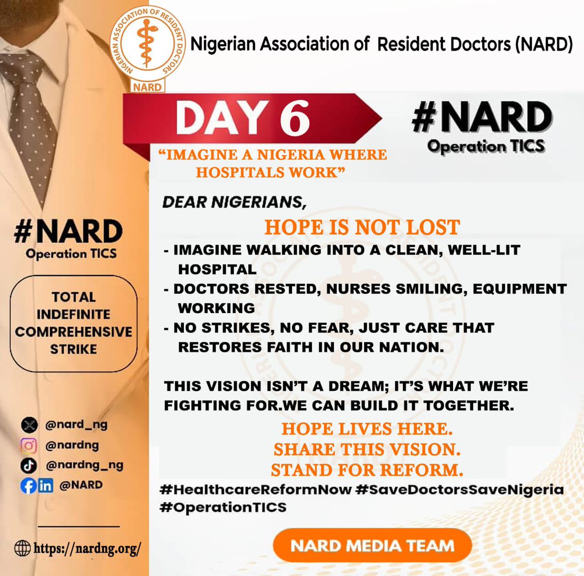 mohagirei's tweet photo. It is Day 6
And the strike continues 

@nationalnma @mdcan_ng @nard_nigeria @NGRPresident @NGRSenate @Fmohnigeria https://t.co/TW23lmPP2E