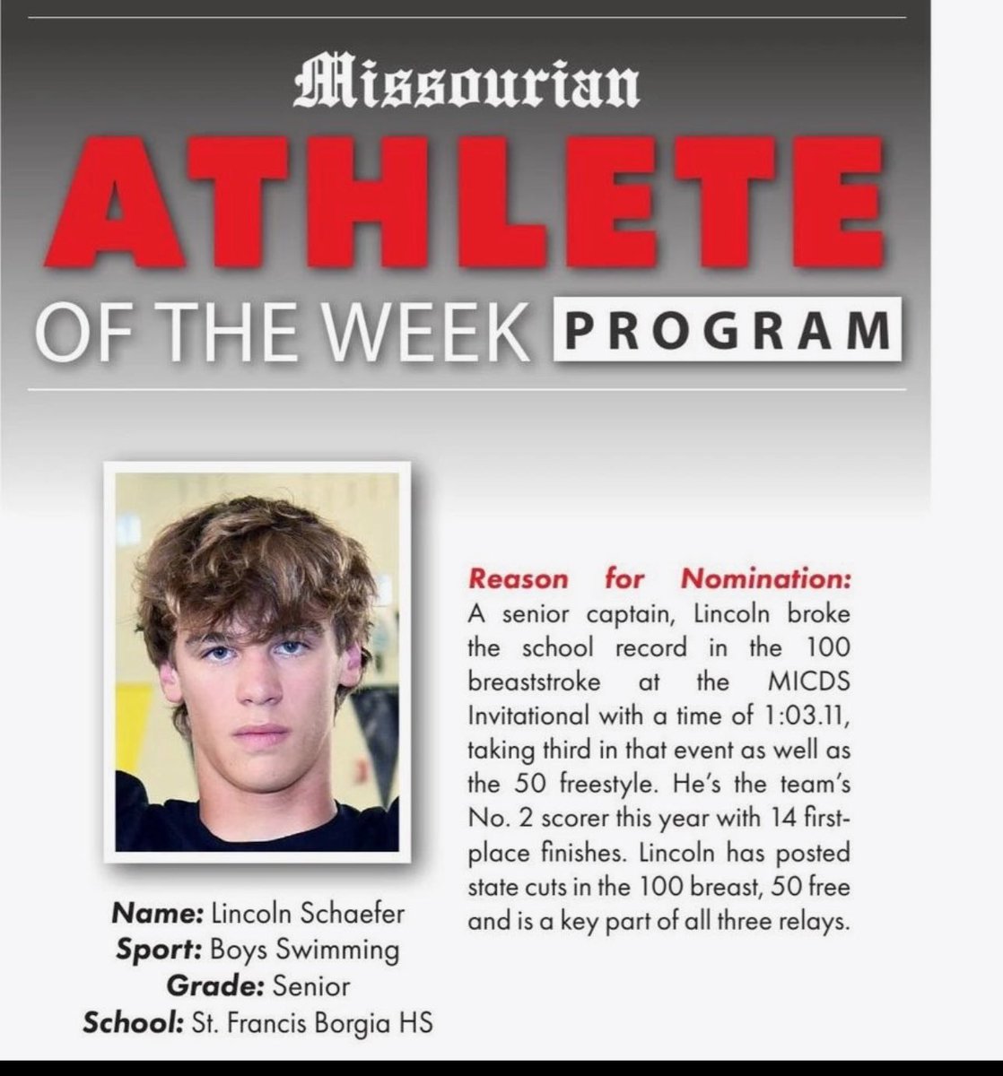 Borgia Athletics tweet media