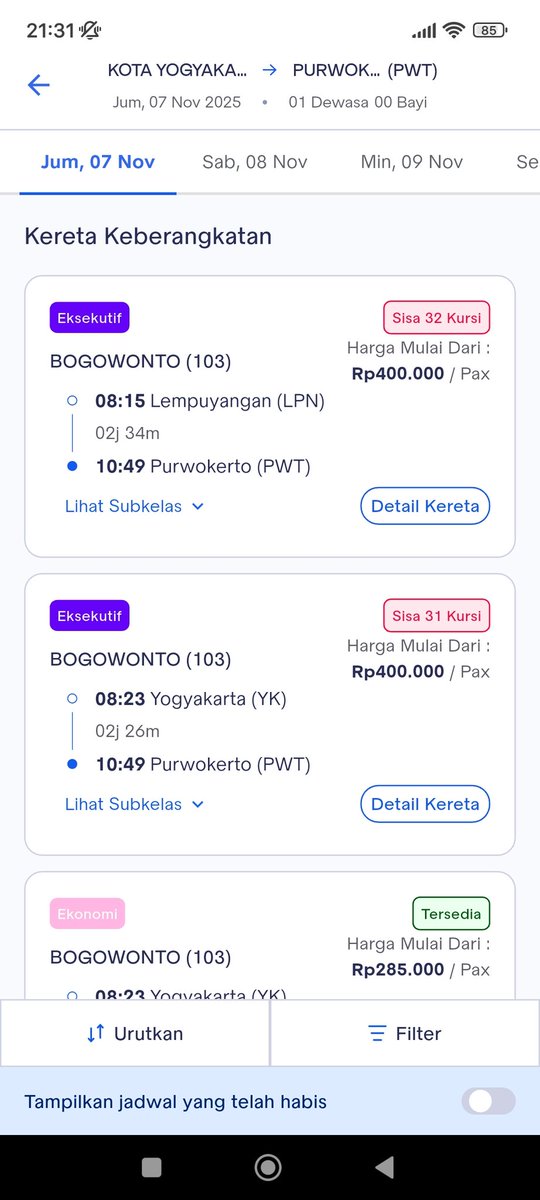 iqlidess's tweet photo. 1. Jogja ke Purwokerto
Sebenarnya banyak opsi bis/kereta buat ke Purwokerto
Tinggal pilih 
Saran kalau pakai kereta, ambil tarif Go Show karena lebih murah, aku pun baru beli sejam sebelum berangkat
Saat itu, aku ambil jadwal pagi pakai Bogowonto, bisa naik di YK - LPN https://t.co/dPGUzrzmUt