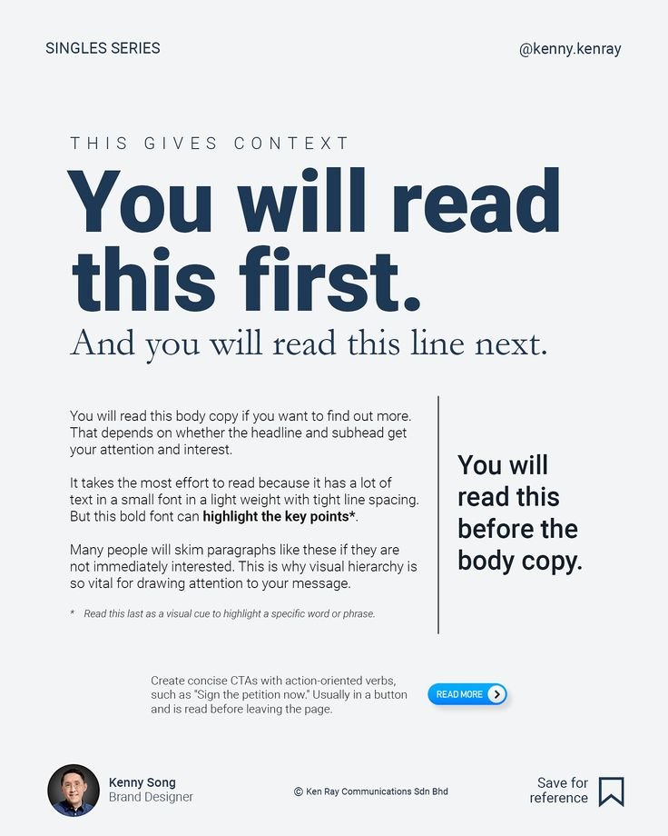 you will read this first.

and you will read this line next