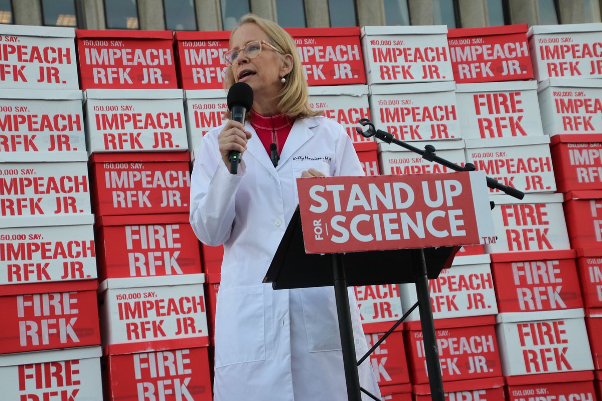 KellyMorrisonMN's tweet photo. Stand up for science. Fire RFK. https://t.co/pIEHSQf8kB