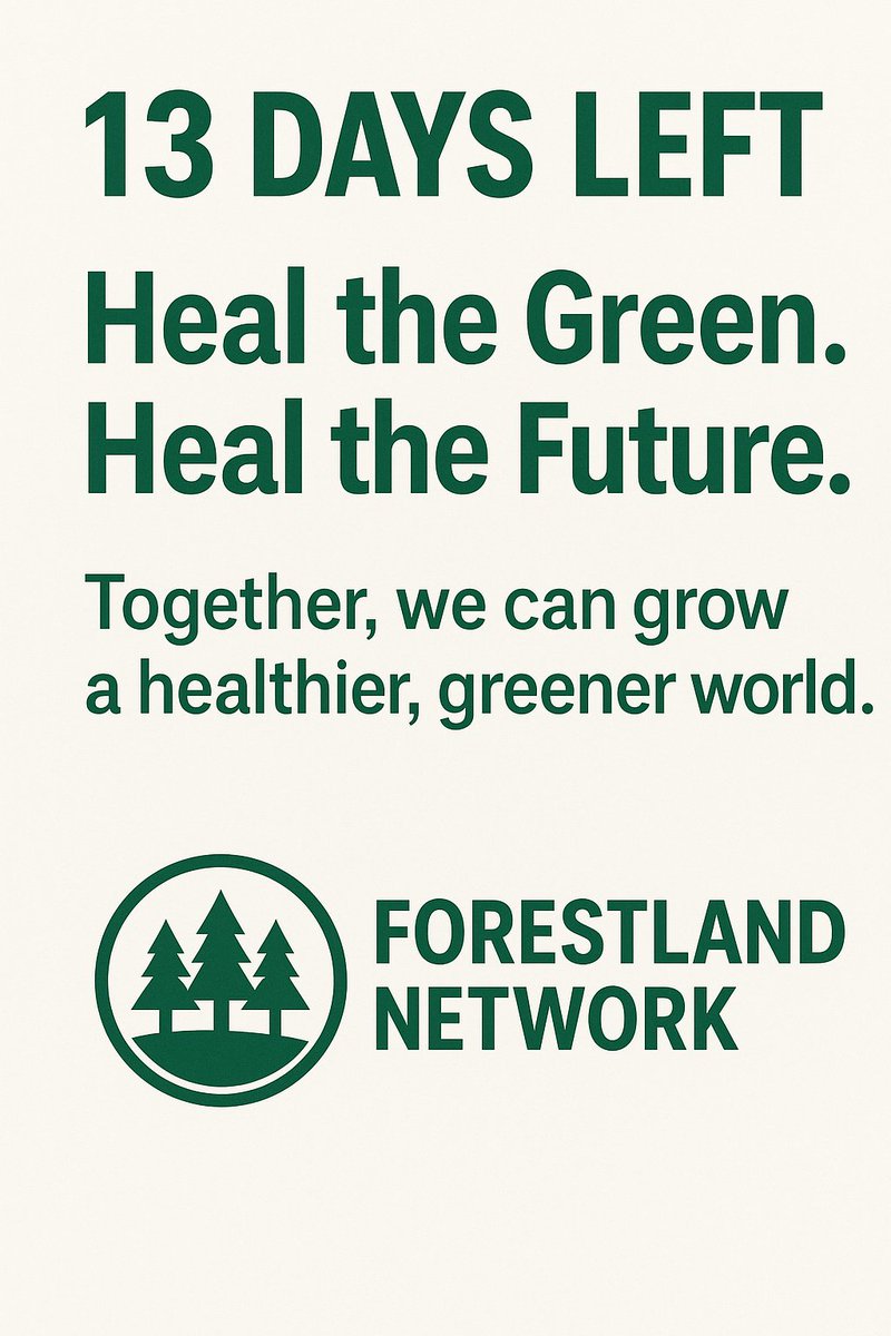 UmairKhan8599's tweet photo. ๐ฑ 13 DAYS LEFT
The future of our planet is growing in our hands.
Every tree we save, every seed we plant โ becomes a gift to the generations after us.
Letโs Heal the Green. Heal the Future. ๐
https://t.co/BmpZqCbbSJ
#sstvi
#ForestlandNetwork #SaveNature #PlantForTomorrow https://t.co/vjoZ5Wmhb0