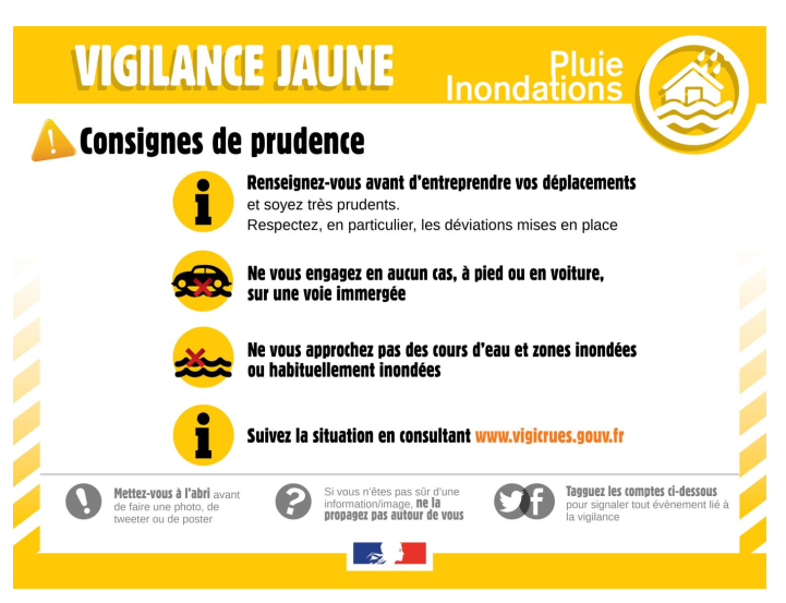 cezocsud's tweet image. Communiqué zonal routier - Vigilance JAUNE - Situation météorologique à surveiller pour le paramètre pluie-inondation - dépts 11 34  66 et 83.