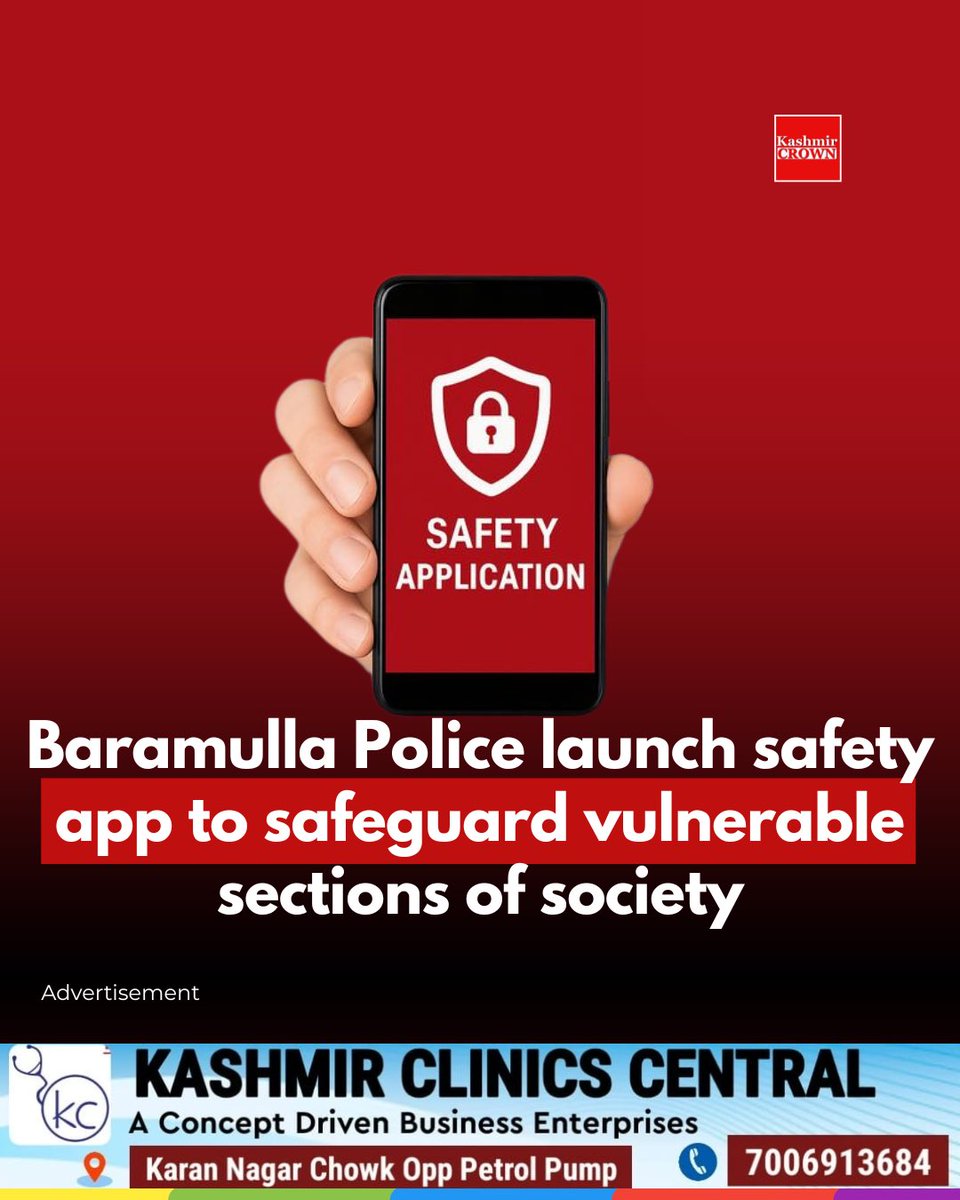 kashmircrownews's tweet image. Baramulla Police launch safety app to safeguard vulnerable sections of society

#safety #baramulla #vulnerable #society