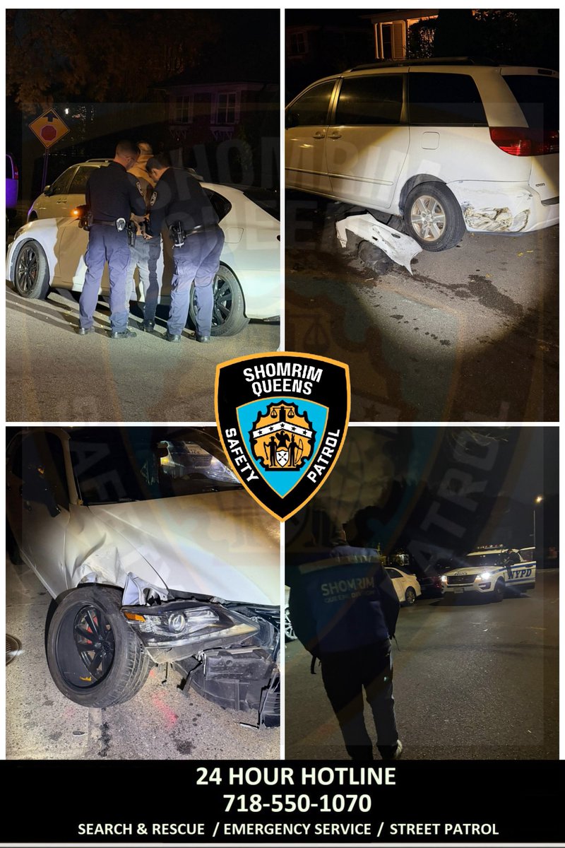 Late last night, Queens Shomrim received a call regarding a motor vehicle accident in which the driver attempted to flee the scene. Our volunteers responded and observed that the individual appeared to be under the influence. 911 was contacted immediately, and officers arrived