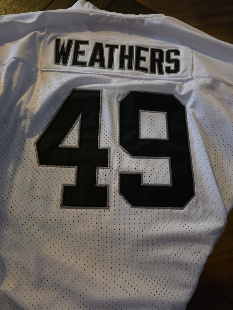 Got me that #49 #carlweathers jersey.  #RN4L
<a href="/Raiders/">Las Vegas Raiders</a>