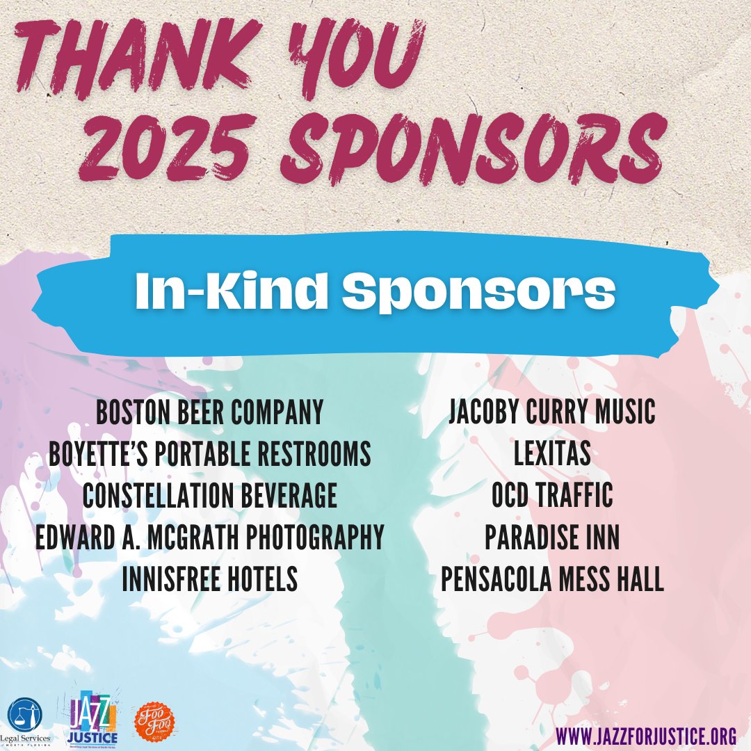 Thank you for attending Jazz for Justice 2025! 🎉 🎷 

Major shout out to our Justice, Patron, and In-Kind Sponsors who helped this event come to life. 🌟 Thank you for supporting our mission! ⚖️