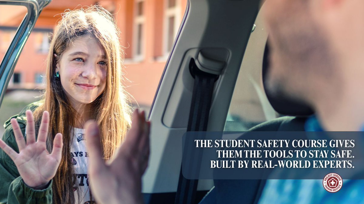 Dropping your child off = trust.
The Student Safety Course equips them with real-world safety skills—awareness, confidence, and the ability to respond when it matters.
It’s not paranoia. It’s preparation.
🔗project-survive.org/student-safety… 
#StudentSafety #SmartParenting #ThePohlGroup