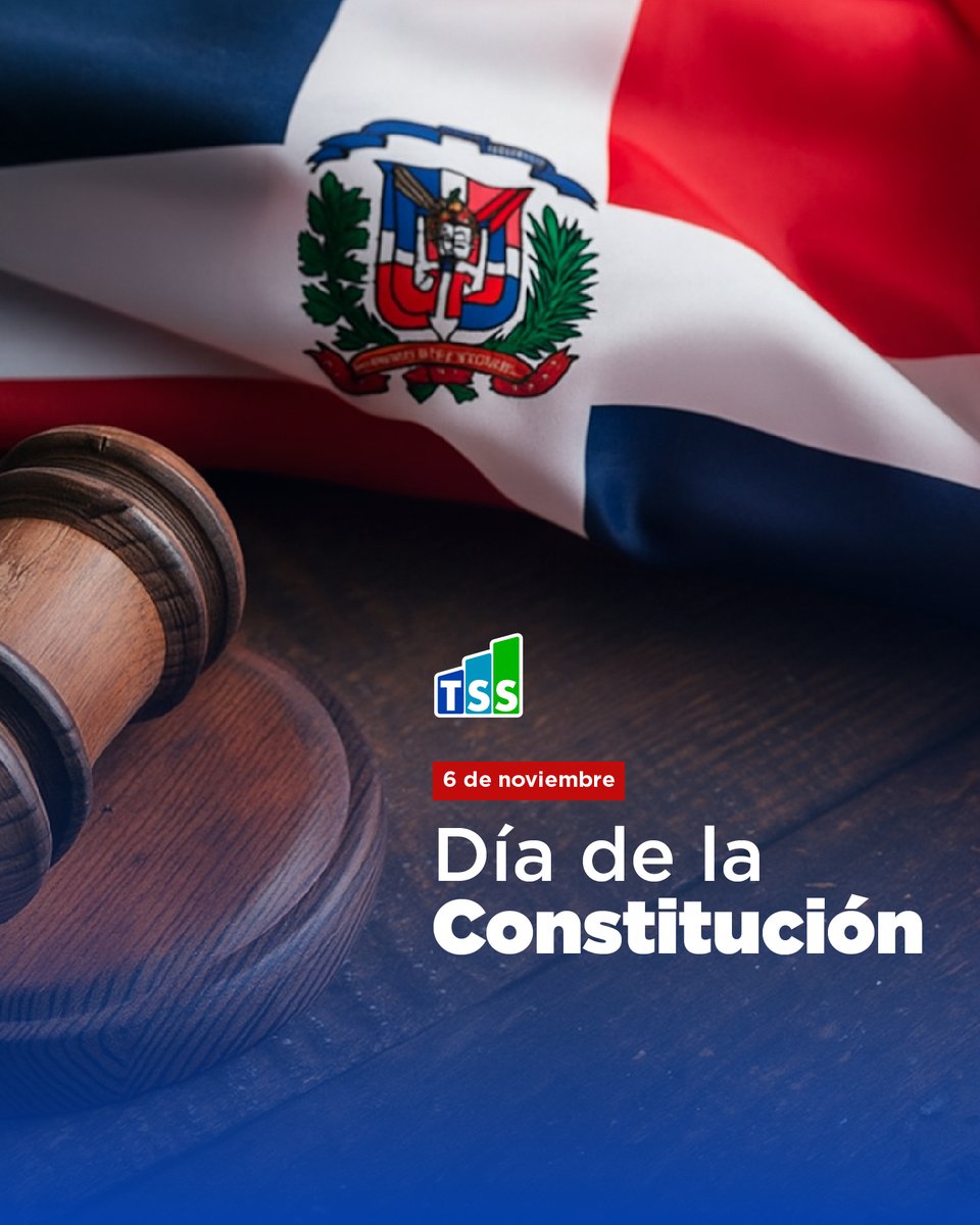¡Conmemoramos el 181 aniversario de la proclamación de nuestra primera Constitución!

Carta Magna de nuestro país y símbolo de soberanía, justicia y libertad, fundamento de la democracia que nos rige y nos une como nación. 🇩🇴🙌🏼

#TSSDom #ConstituciónDominicana