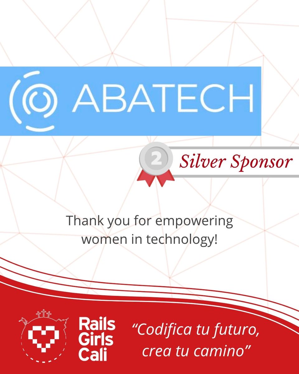 🚀 Gracias a Aba Tech, nuestro Silver Sponsor, por creer en el poder del conocimiento, la innovación y la colaboración para transformar realidades. 💻✨

Su apoyo hace posible que más mujeres den su primer paso en la tecnología, aprendan nuevas habilidades y descubran el impacto