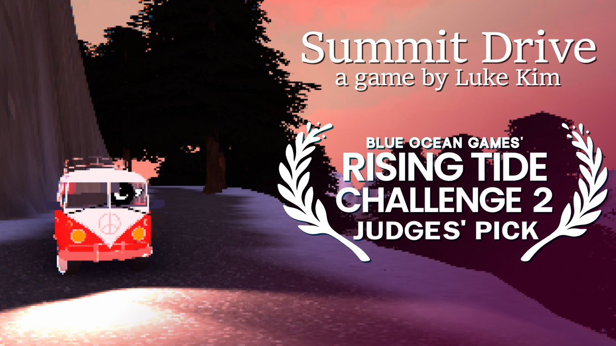 lukekdev's tweet image. Summit Drive has won Judges Pick at Blue Ocean Games&apos; Rising Tide 2!

and more awards to come.

#gamedev #indiegame #indiedev