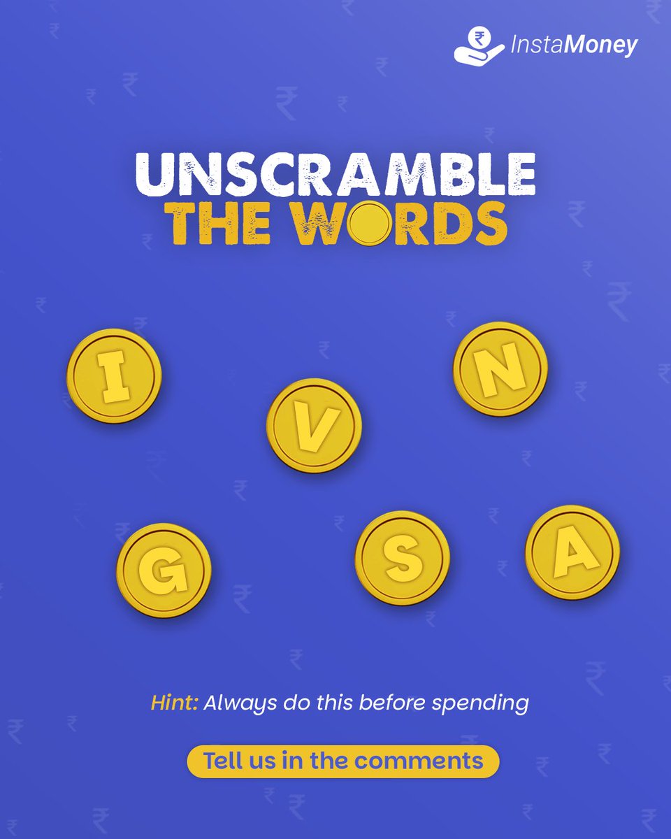 Let’s see who gets it right — unscramble the word and find the one thing you should always do before spending!

#InstaMoney #FinancialFreedom #FinancialLiteracy  #Fintech #InstantCash #LoanApp #Unscramble