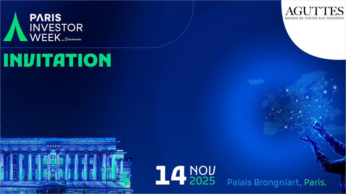 Partenaire de la Paris Investor Week, Aguttes vous offre un Accès Premium pour le 14 novembre 2025 au Palais Brongniart

👉 Invitation gratuite : bit.ly/InscriptionPre…

#Aguttes #ParisInvestorWeek #Investissement