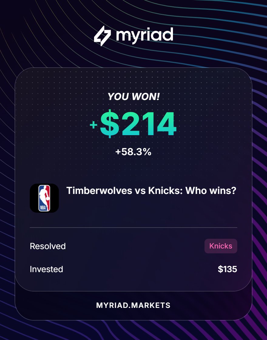 A little NBA action last night <a href="/MyriadMarkets/">MYRIAD</a>