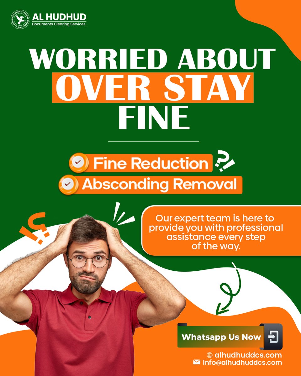 alhudhudpro's tweet photo. Worried About Overstay Fines in the UAE?
๐ฒ Contact us now for professional assistance and fast results.
#UAEVisaUpdate #FineReductionUAE #OverstayFines #AbscondingRemoval #PROServicesUAE #alhudhud #alhudhuddcs https://t.co/xlRjfSG3U7