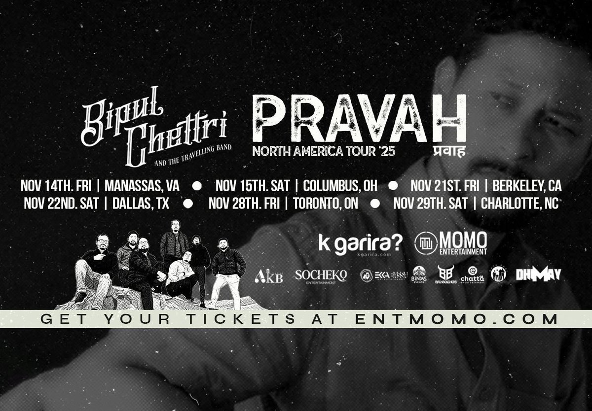 North America. We’d love to see you if you’re in these cities or nearby this November. Do come.