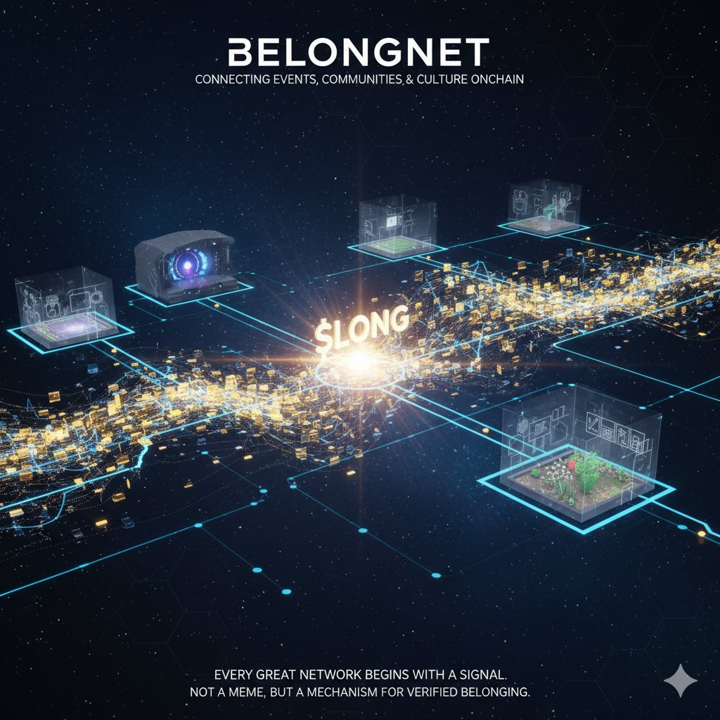 Harbbey283333's tweet photo. Every great network begins with a signal.
For @belongnet, that signal is $LONG, connecting events, communities, and culture onchain.
Not a meme, but a mechanism for verified belonging.
@PulseInfra
#BelongNet https://t.co/cf74Kb0DlJ