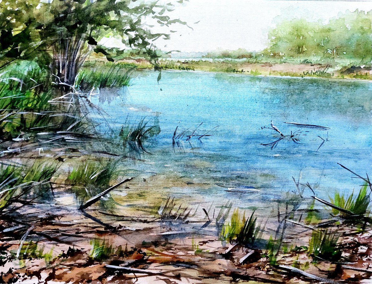 kocsi_erika's tweet image. #art #watercolor #mywork #lakeside #artist #artwork #nature