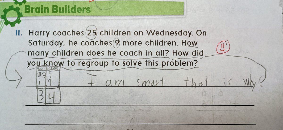 MamaMags513's tweet image. My 7 year olds #math #homework answer. 🤦🏼‍♀️😂 #wiseguy #kids #funny