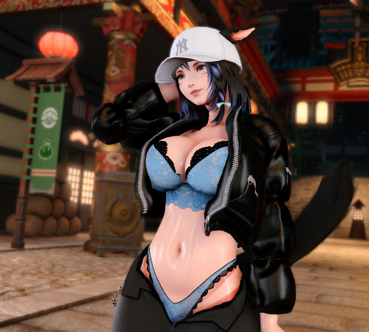 A little revealing for our midnight walk but I don't think you're complaining..🩵