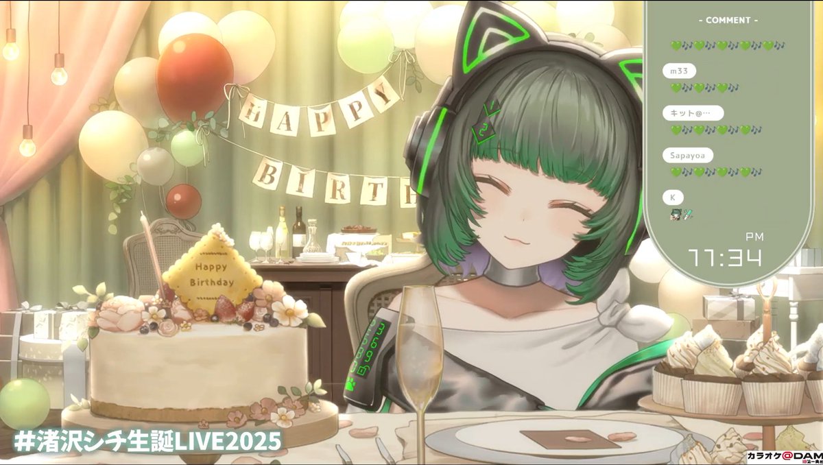 lacu47's tweet photo. 1曲目は虚像!💚♪ 
#渚沢シチ生誕LIVE2025
＃渚沢シチ https://t.co/FyI7jPb9EP