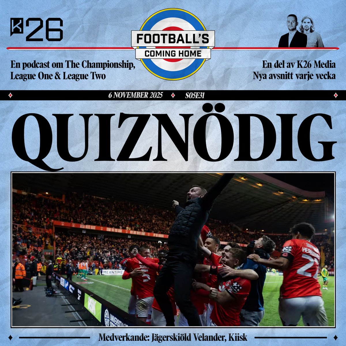 Tolv heta veckomatcher att bearbeta!
Och vilka nordiska spelare blir aktuella genom veckans quiz? 

Spotify: open.spotify.com/episode/3tTZQj…
Podcaster: podcasts.apple.com/se/podcast/foo…